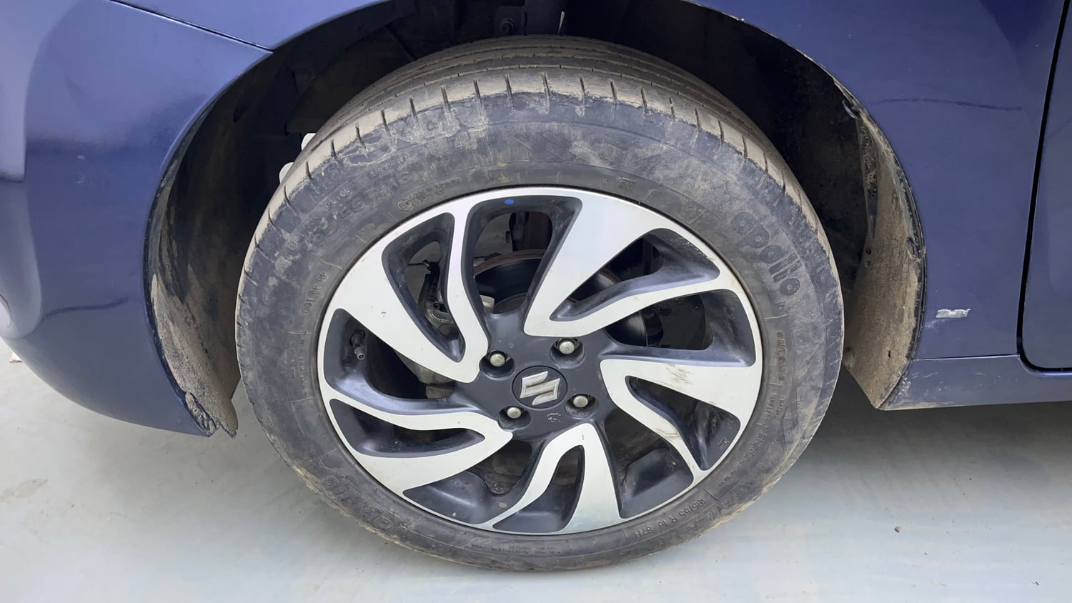 Used 2020 Maruti Suzuki Baleno Zeta Petrol Manual tyres LEFT FRONT TYRE RIM VIEW