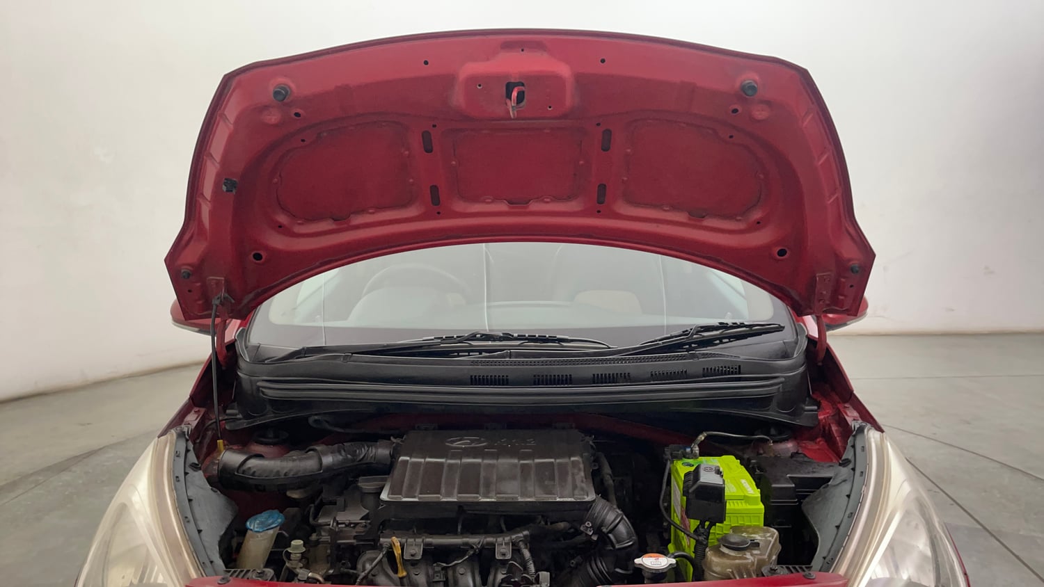 Used 2018 Hyundai Grand i10 Sportz 1.2 Kappa VTVT Petrol Manual engine ENGINE & BONNET OPEN FRONT VIEW