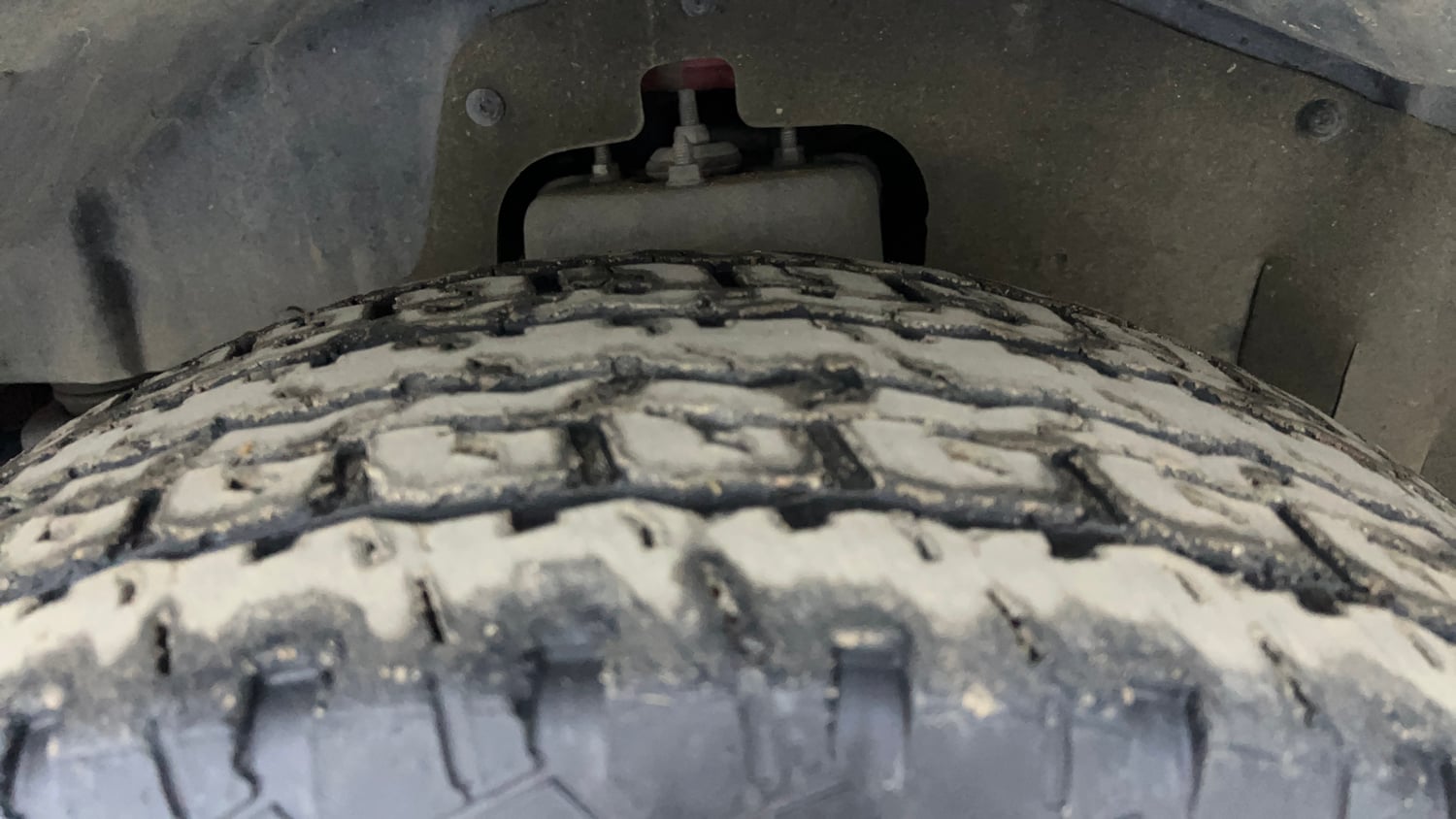 Used 2022 mahindra Thar LX Hard Top Diesel AT 4WD Diesel Automatic tyres LEFT FRONT TYRE TREAD VIEW