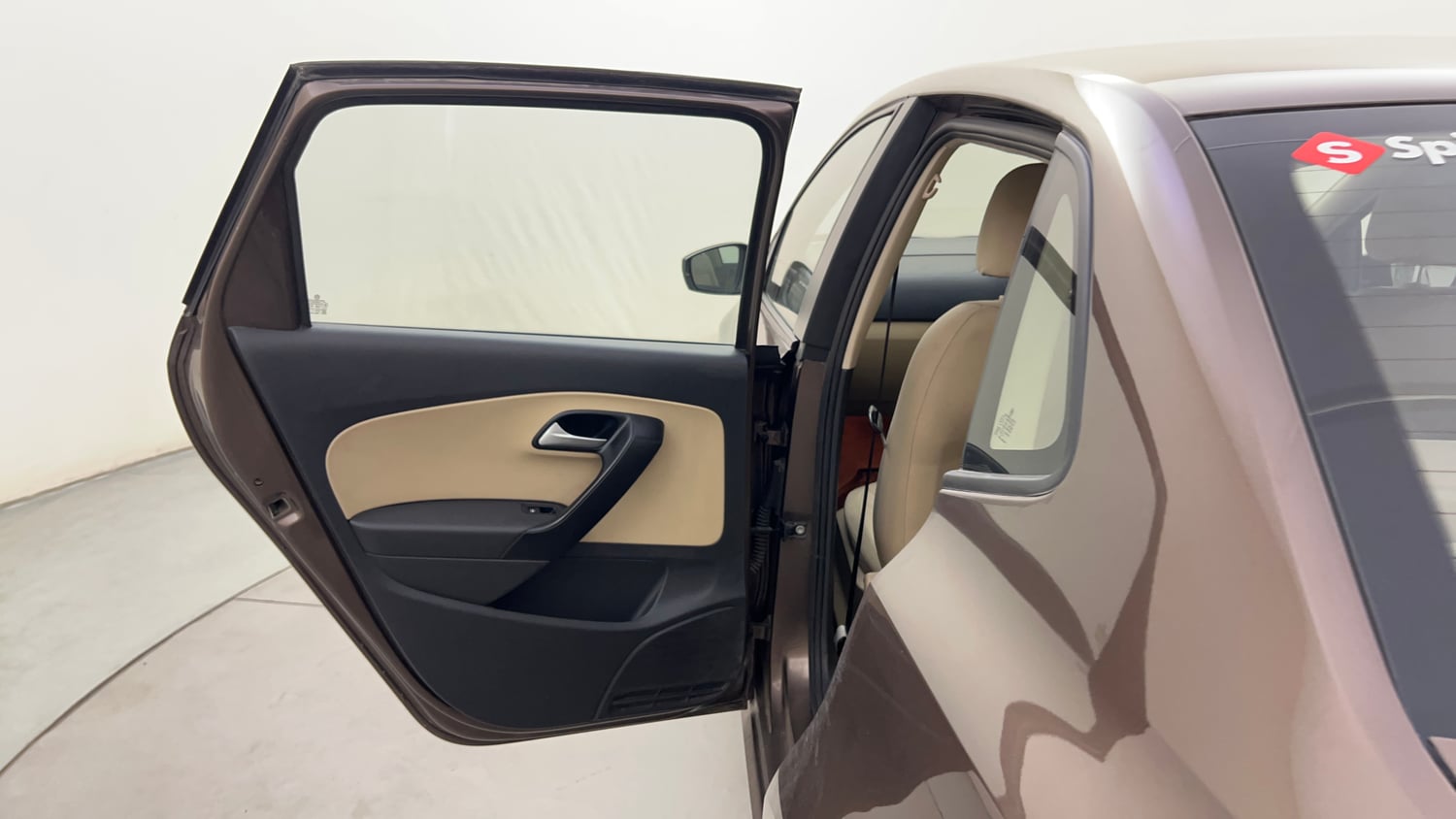 Used 2017 Volkswagen Ameo Highline1.2L Plus (P) 16 Alloy Petrol Manual interior LEFT REAR DOOR OPEN VIEW