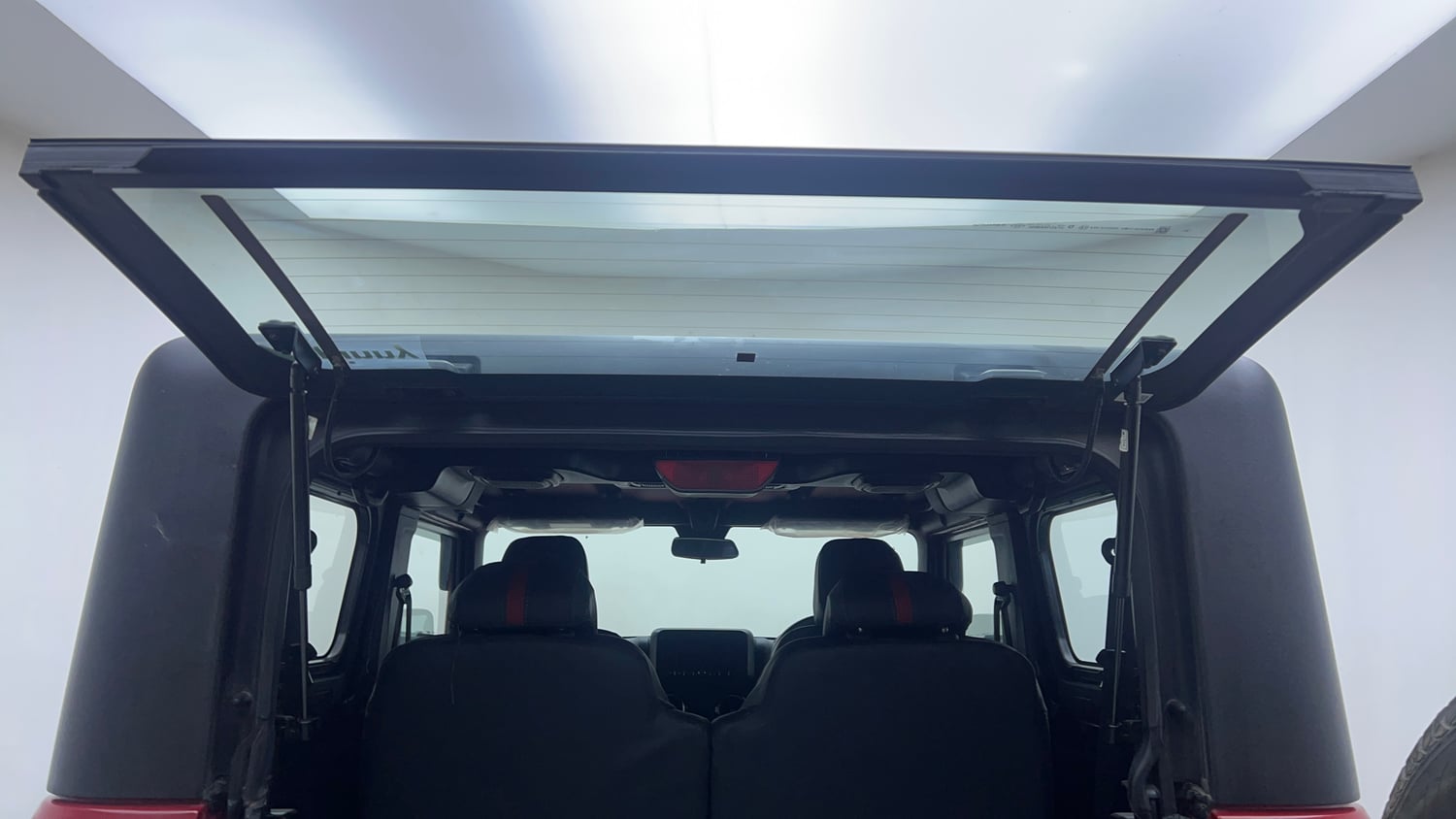 Used 2022 mahindra Thar LX Hard Top Diesel AT 4WD Diesel Automatic interior DICKY DOOR OPEN VIEW