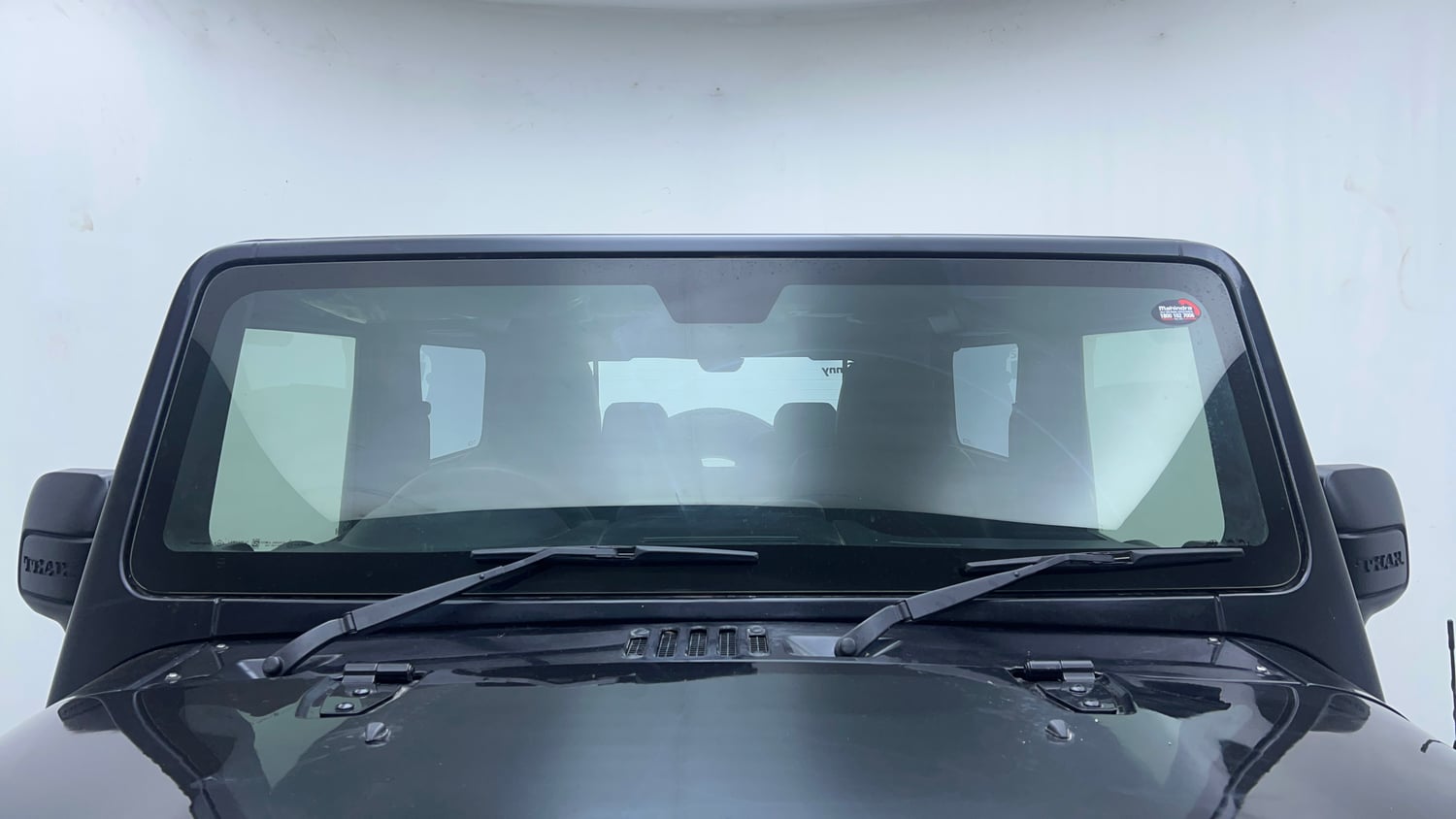 Used 2023 mahindra Thar LX Hard Top Diesel MT 4WD Diesel Manual exterior FRONT WINDSHIELD VIEW