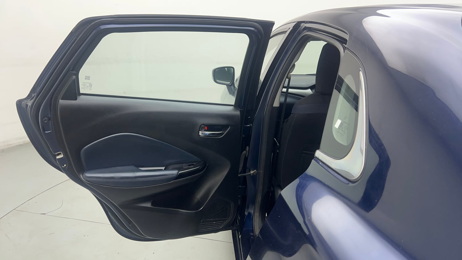 Used 2022 Maruti Suzuki Baleno Zeta MT Petrol Manual interior LEFT REAR DOOR OPEN VIEW