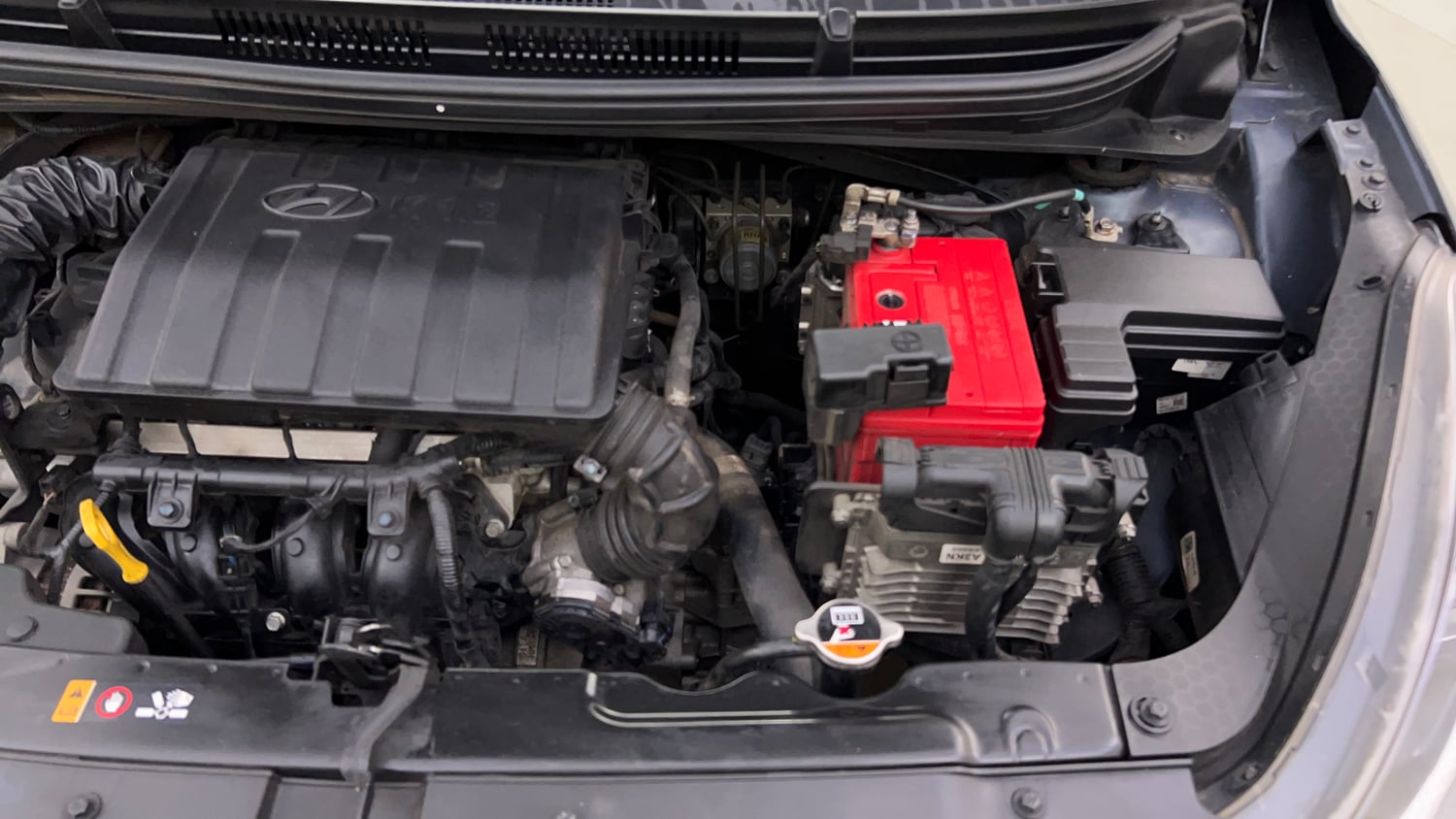 Used 2021 Hyundai Grand i10 Nios Asta AMT 1.2 Kappa VTVT Petrol Automatic engine ENGINE LEFT SIDE VIEW