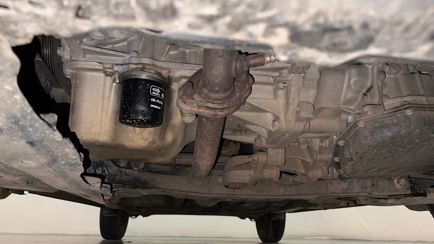 Used 2019 Maruti Suzuki Baleno Delta 1.2 AT Petrol Automatic extra FRONT LEFT UNDERBODY VIEW