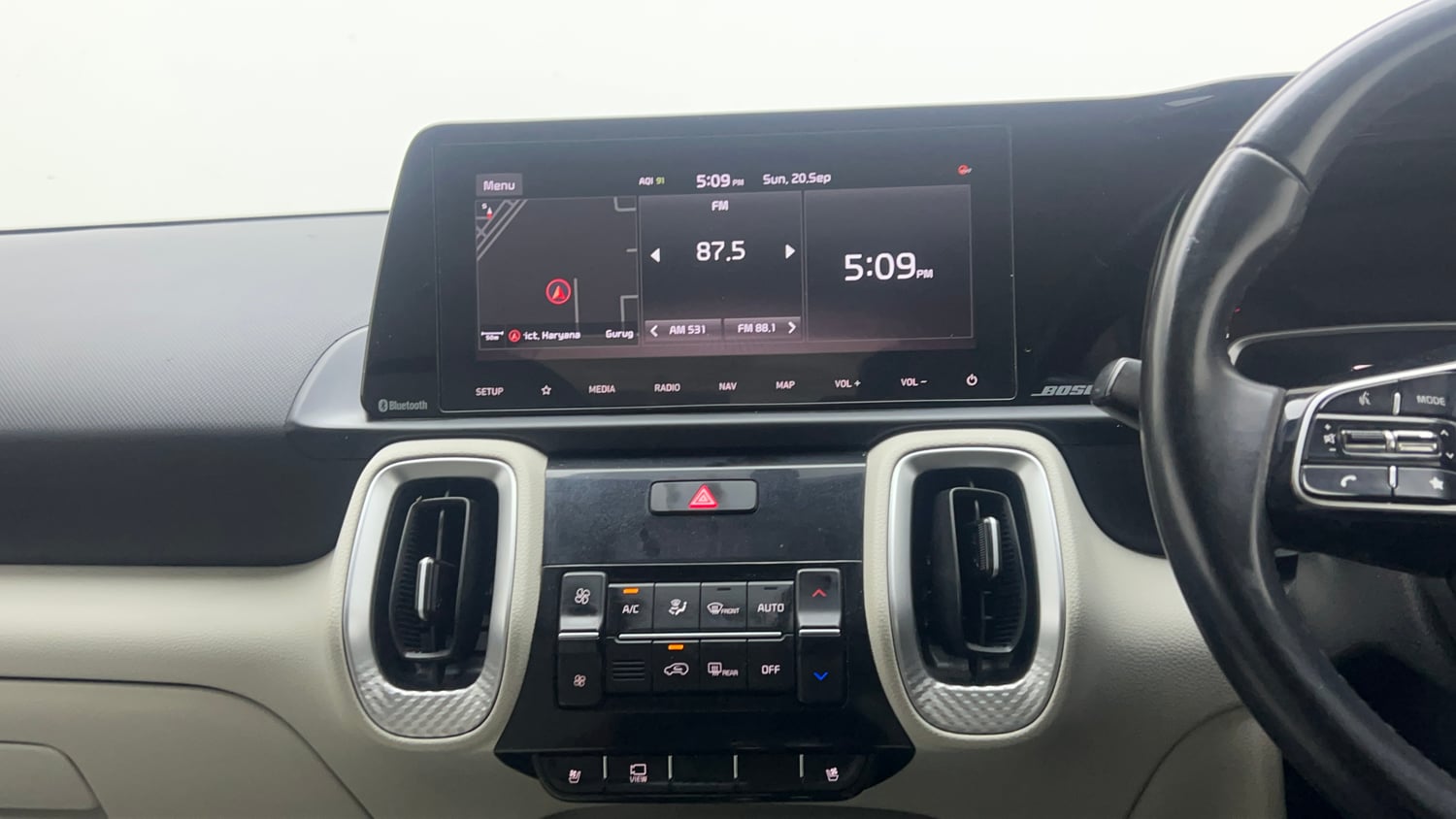 Used 2022 Kia Sonet HTX Plus 1.5 Diesel Manual interior MUSIC SYSTEM & AC CONTROL VIEW