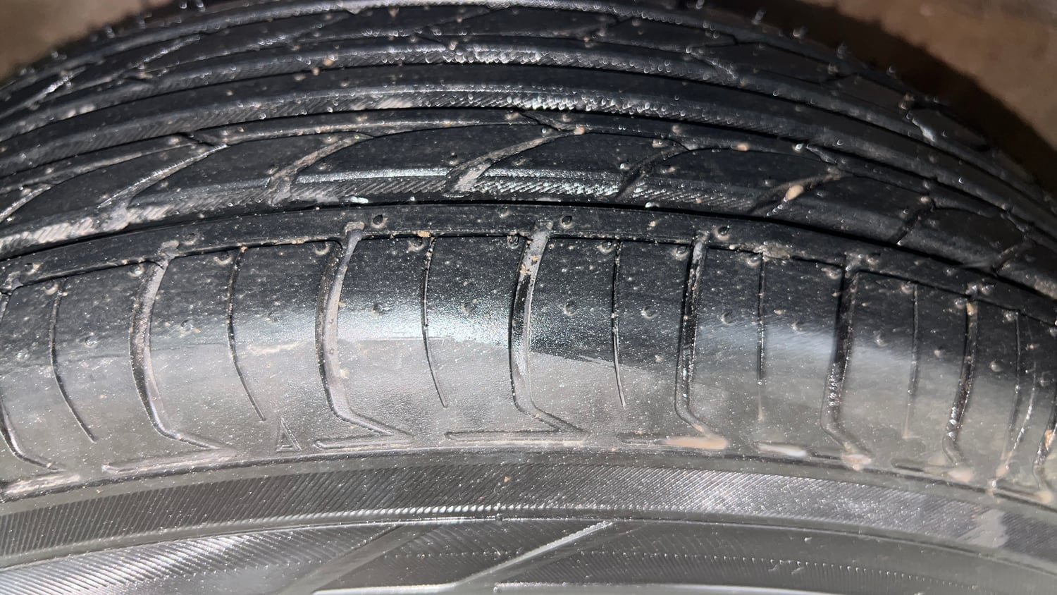 Used 2017 Maruti Suzuki Swift Dzire VXI (O) Petrol Manual tyres LEFT FRONT TYRE TREAD VIEW
