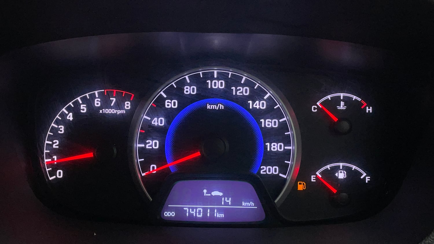 Used 2014 Hyundai Grand i10 Asta 1.2 Kappa VTVT Petrol Manual interior CLUSTERMETER VIEW