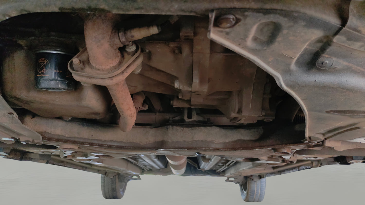 Used 2017 Maruti Suzuki Swift Dzire ZXI Petrol Manual extra FRONT LEFT UNDERBODY VIEW