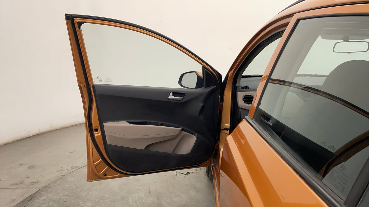 Used 2014 Hyundai Grand i10 Asta 1.2 Kappa VTVT Petrol Manual interior LEFT FRONT DOOR OPEN VIEW