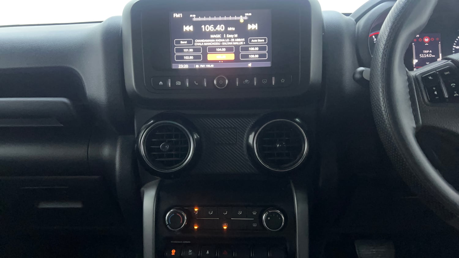 Used 2022 mahindra Thar LX Hard Top Diesel AT 4WD Diesel Automatic interior MUSIC SYSTEM & AC CONTROL VIEW