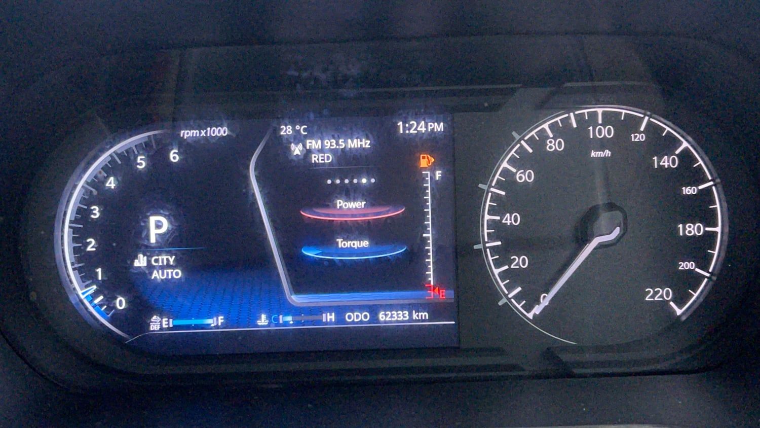 Used 2020 Tata Harrier XZA Plus Dual Tone Diesel Automatic interior CLUSTERMETER VIEW