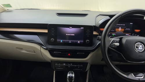 Used 2022 Skoda Slavia Style 1.5L TSI DSG Petrol Automatic interior MUSIC SYSTEM & AC CONTROL VIEW