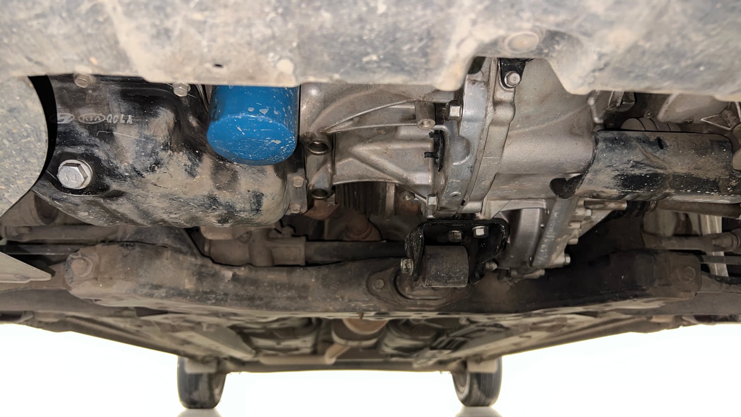 Used 2021 Hyundai Grand i10 Nios Asta AMT 1.2 Kappa VTVT Petrol Automatic extra FRONT LEFT UNDERBODY VIEW