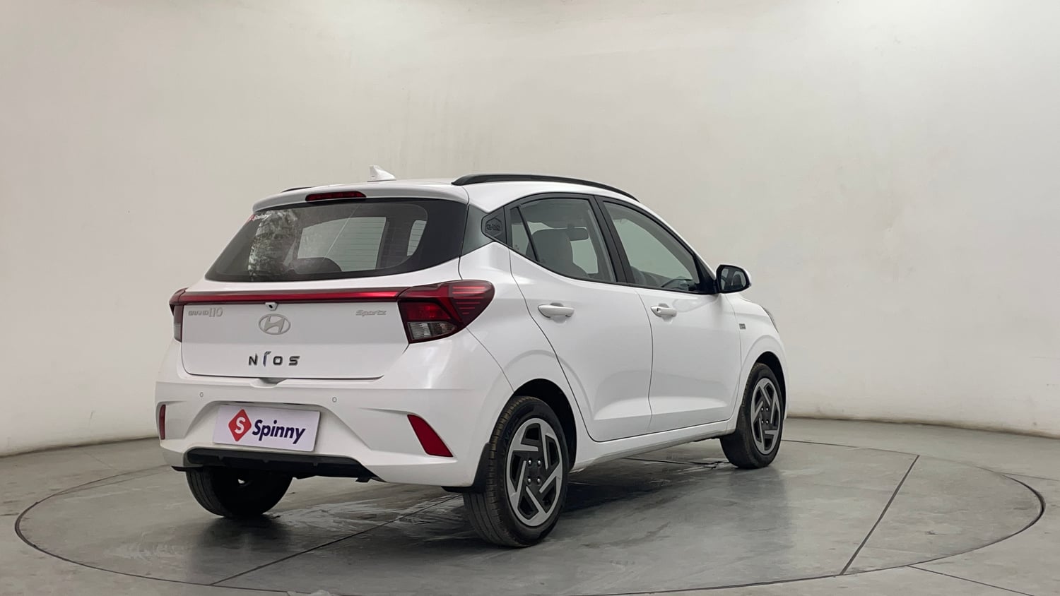 Used 2025 Hyundai Grand i10 Nios Sportz 1.2 Kappa AMT Petrol Automatic exterior RIGHT REAR CORNER VIEW