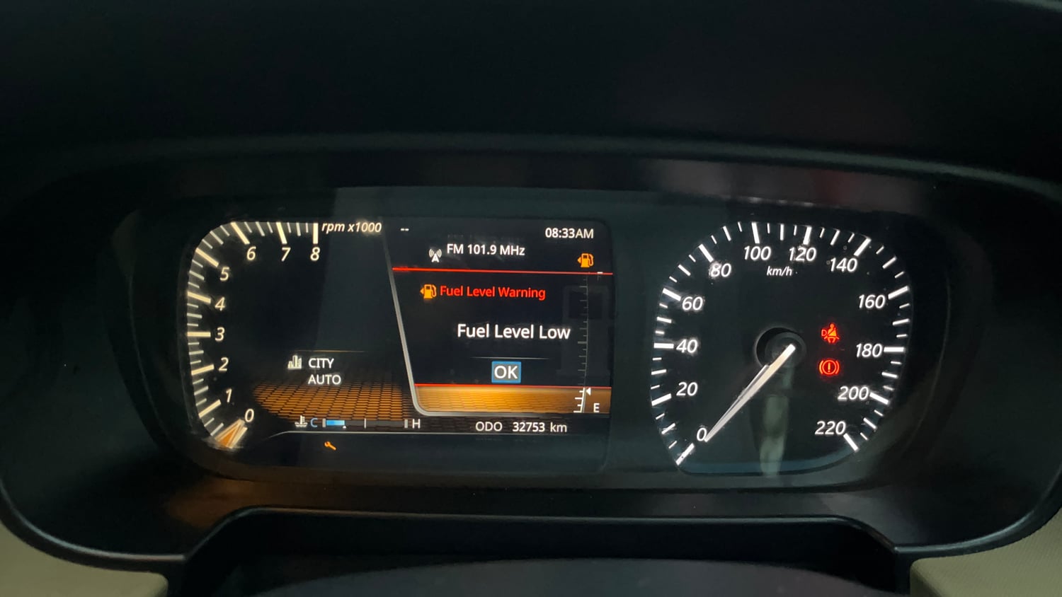 Used 2022 Tata Punch Kaziranga Creative AMT Petrol Automatic interior CLUSTERMETER VIEW