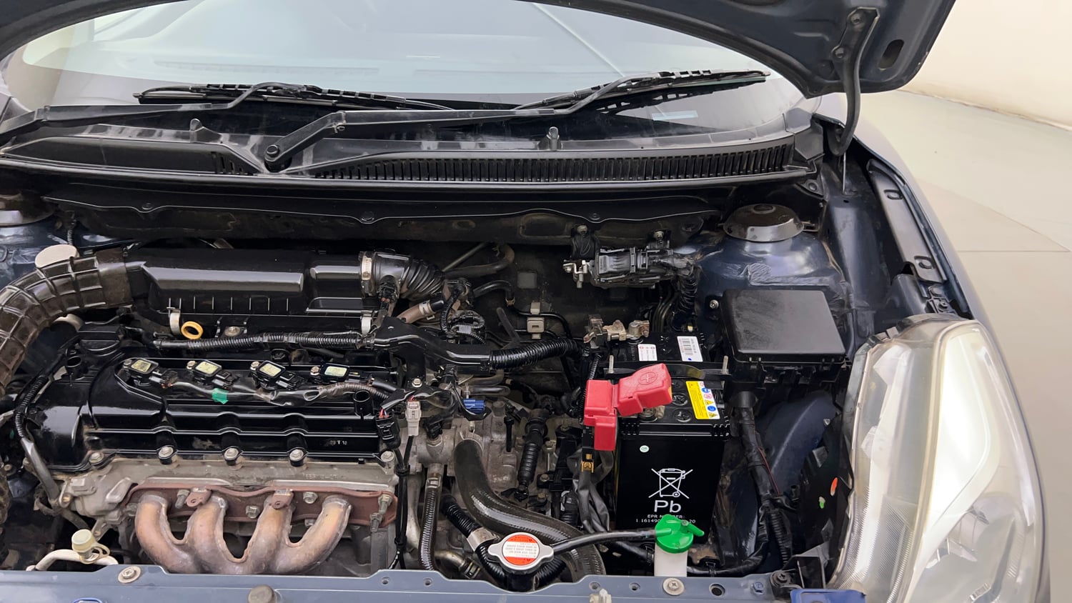 Used 2019 Maruti Suzuki Baleno Delta 1.2 AT Petrol Automatic engine ENGINE LEFT SIDE HINGE & APRON VIEW