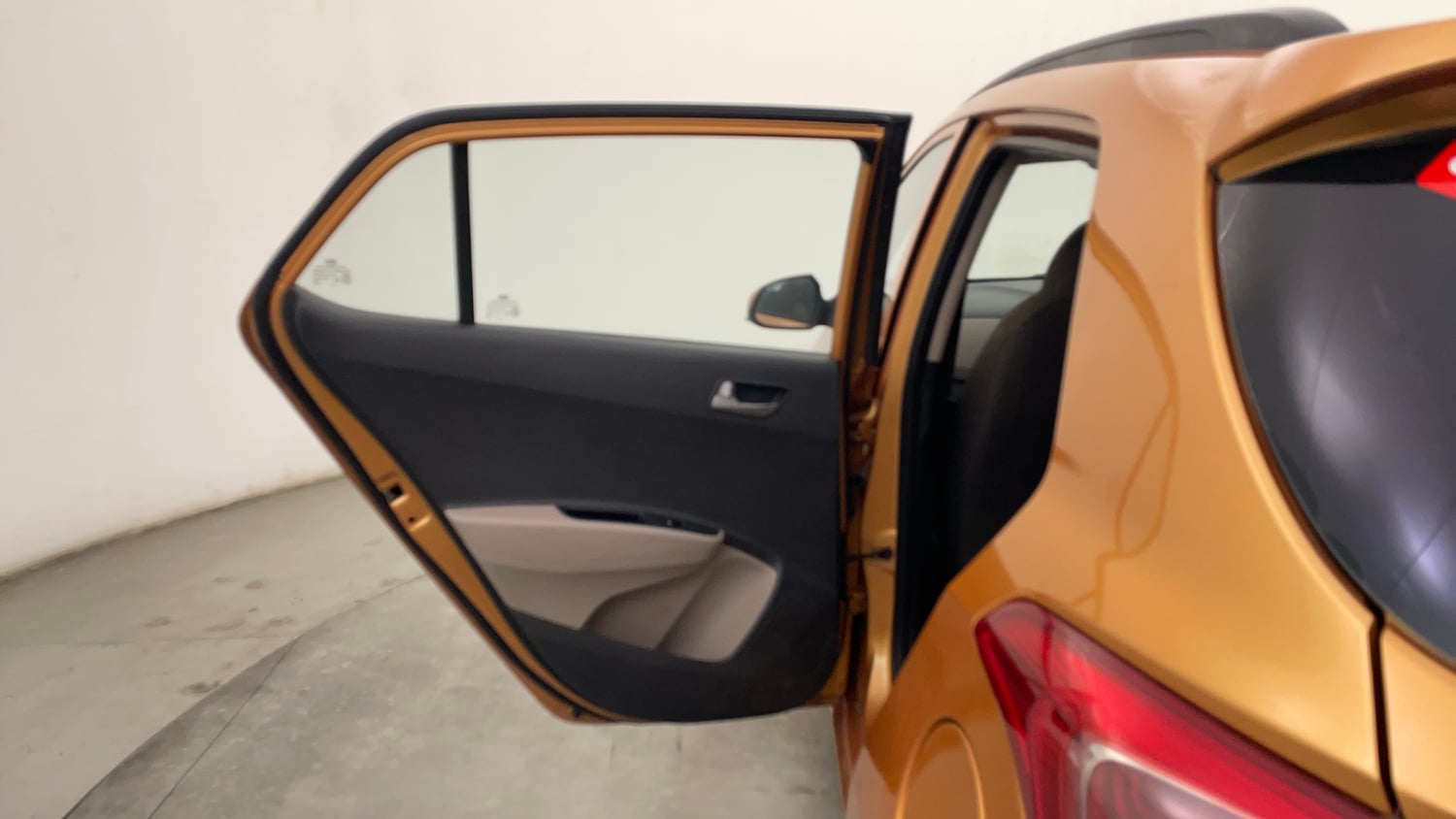 Used 2014 Hyundai Grand i10 Asta 1.2 Kappa VTVT Petrol Manual interior LEFT REAR DOOR OPEN VIEW