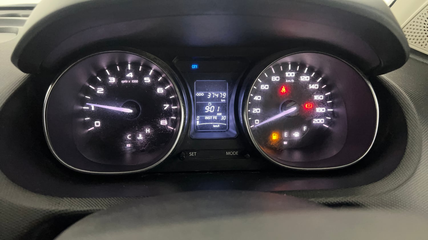 Used 2018 Tata Tiago Revotron XZ Petrol Manual interior CLUSTERMETER VIEW