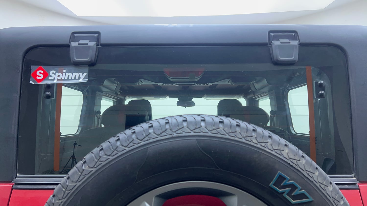 Used 2022 mahindra Thar LX Hard Top Diesel AT 4WD Diesel Automatic exterior BACK WINDSHIELD VIEW