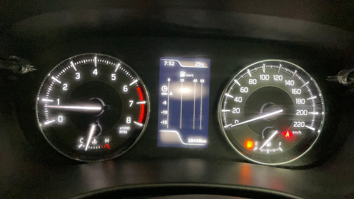 Used 2023 Toyota Glanza V Petrol Manual interior CLUSTERMETER VIEW
