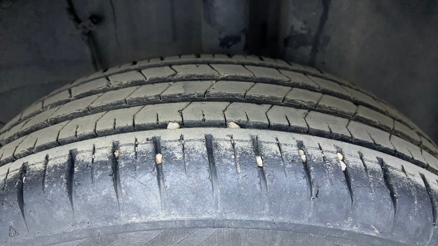 Used 2022 Tata Punch Kaziranga Creative AMT Petrol Automatic tyres LEFT REAR TYRE TREAD VIEW