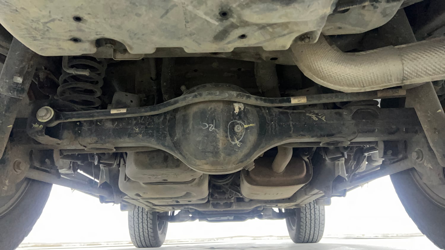 Used 2023 mahindra Thar LX Hard Top Diesel MT 4WD Diesel Manual extra REAR UNDERBODY VIEW (TAKEN FROM REAR)