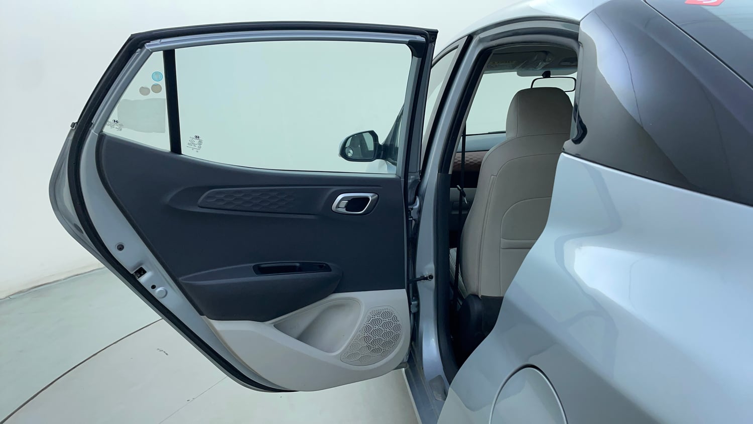 Used 2022 Hyundai Aura SX 1.2 Petrol Petrol Manual interior LEFT REAR DOOR OPEN VIEW
