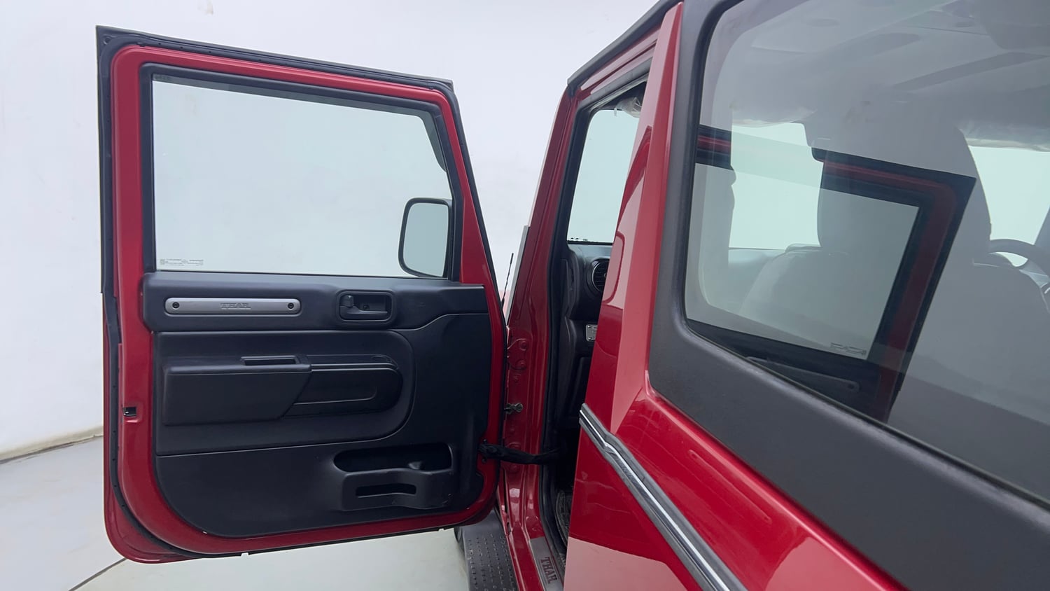 Used 2022 mahindra Thar LX Hard Top Diesel AT 4WD Diesel Automatic interior LEFT FRONT DOOR OPEN VIEW