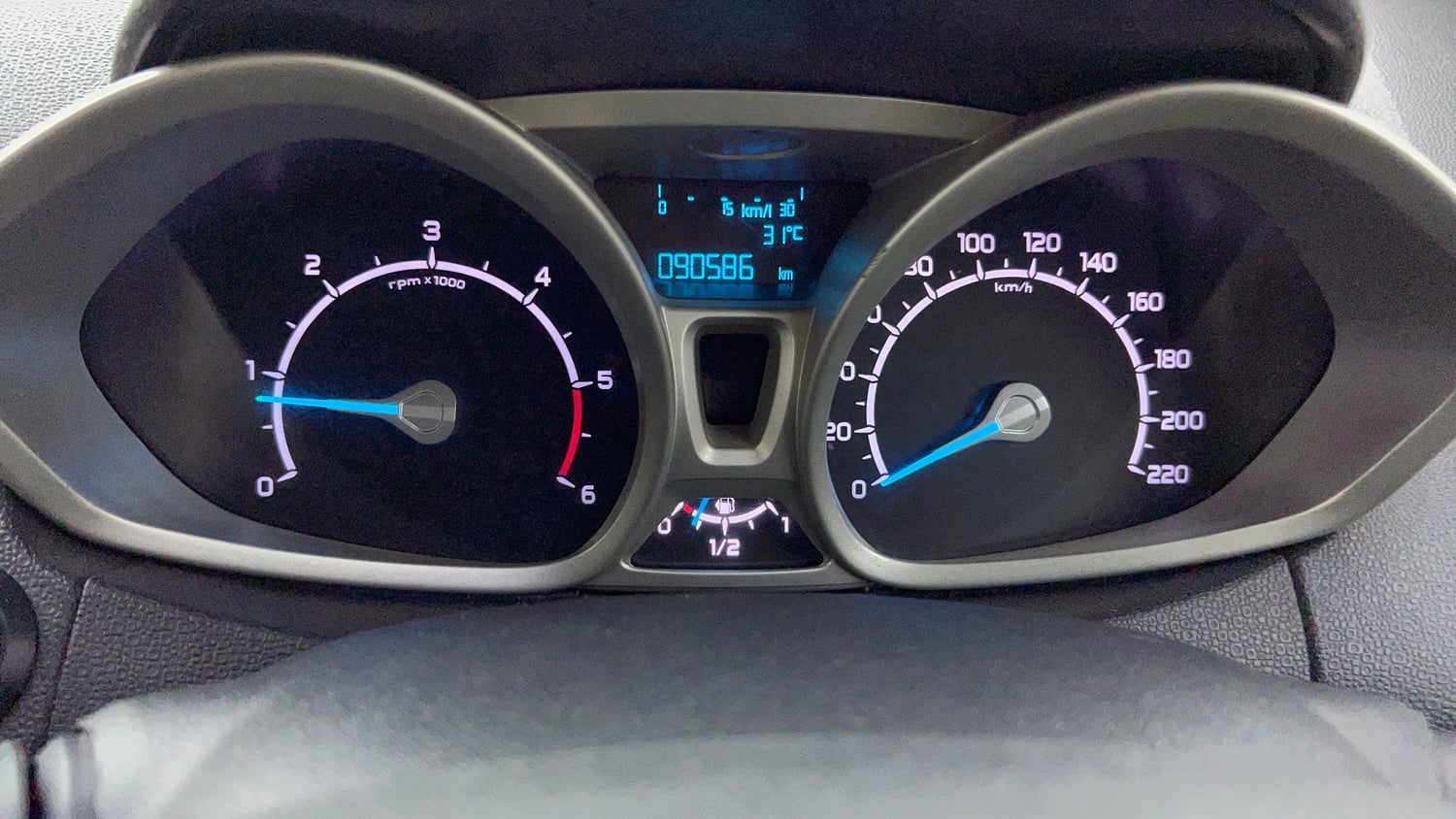 Used 2016 Ford EcoSport Titanium 1.5L TDCi Diesel Manual interior CLUSTERMETER VIEW