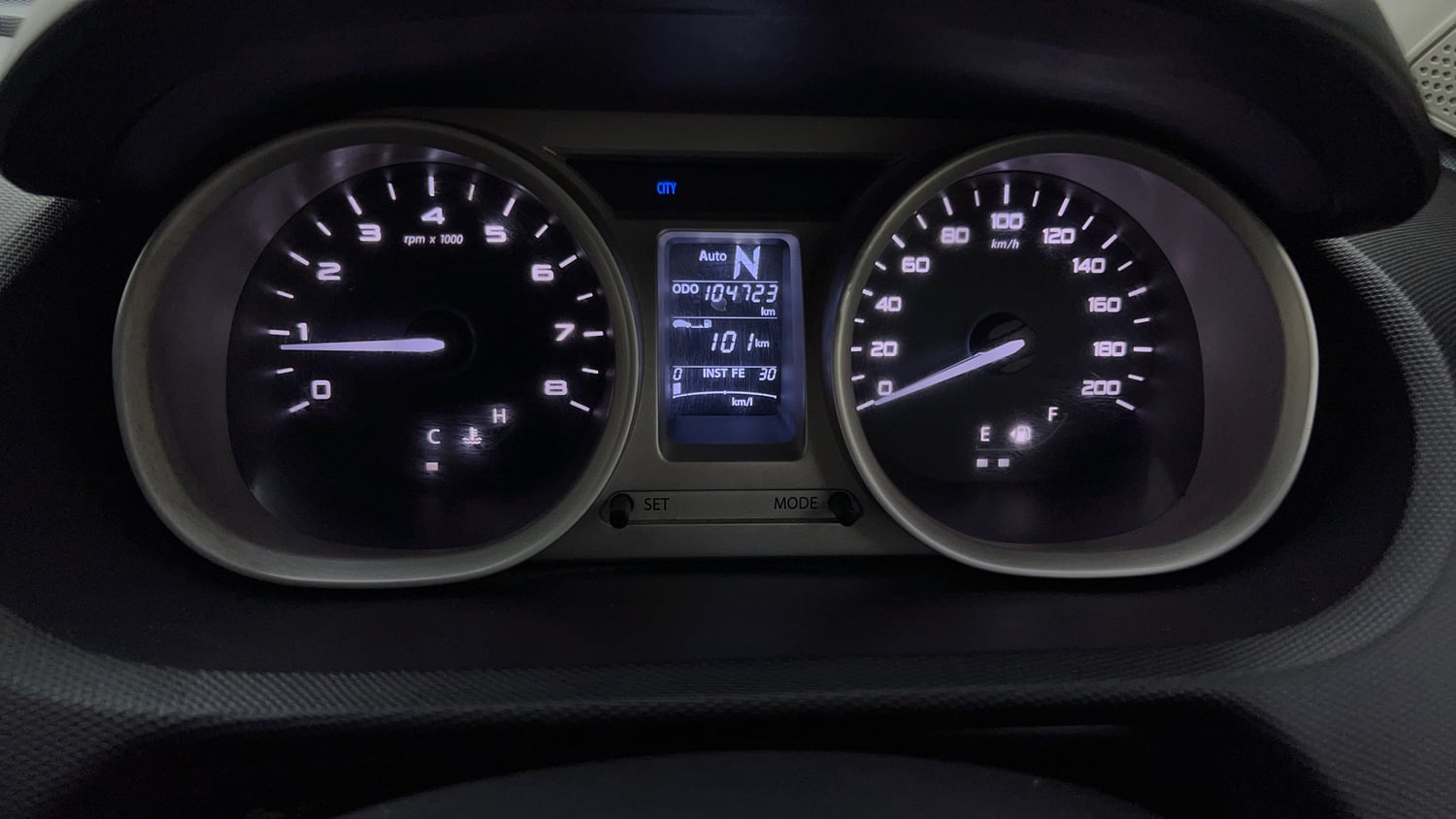 Used 2018 Tata Tiago Revotron XZA Petrol Automatic interior CLUSTERMETER VIEW
