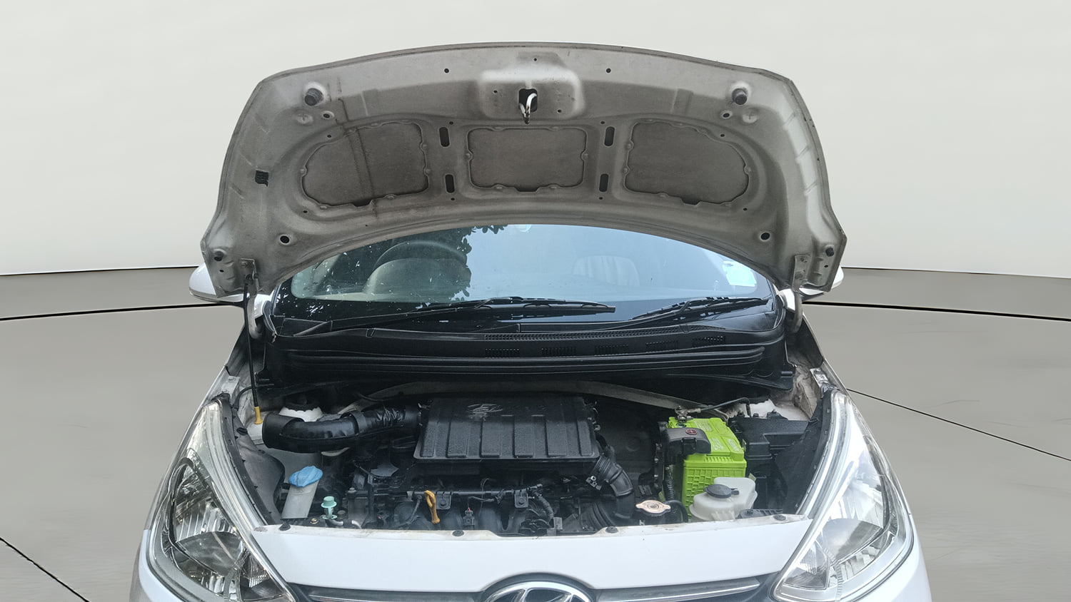 Used 2016 Hyundai Grand i10 Sportz 1.2 Kappa VTVT Petrol Manual engine ENGINE & BONNET OPEN FRONT VIEW