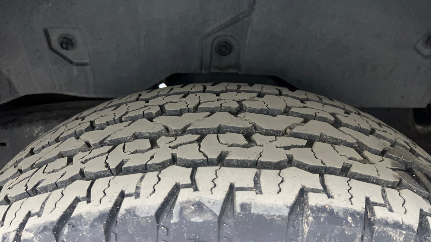 Used 2023 mahindra Thar LX Hard Top Diesel MT 4WD Diesel Manual tyres LEFT REAR TYRE TREAD VIEW