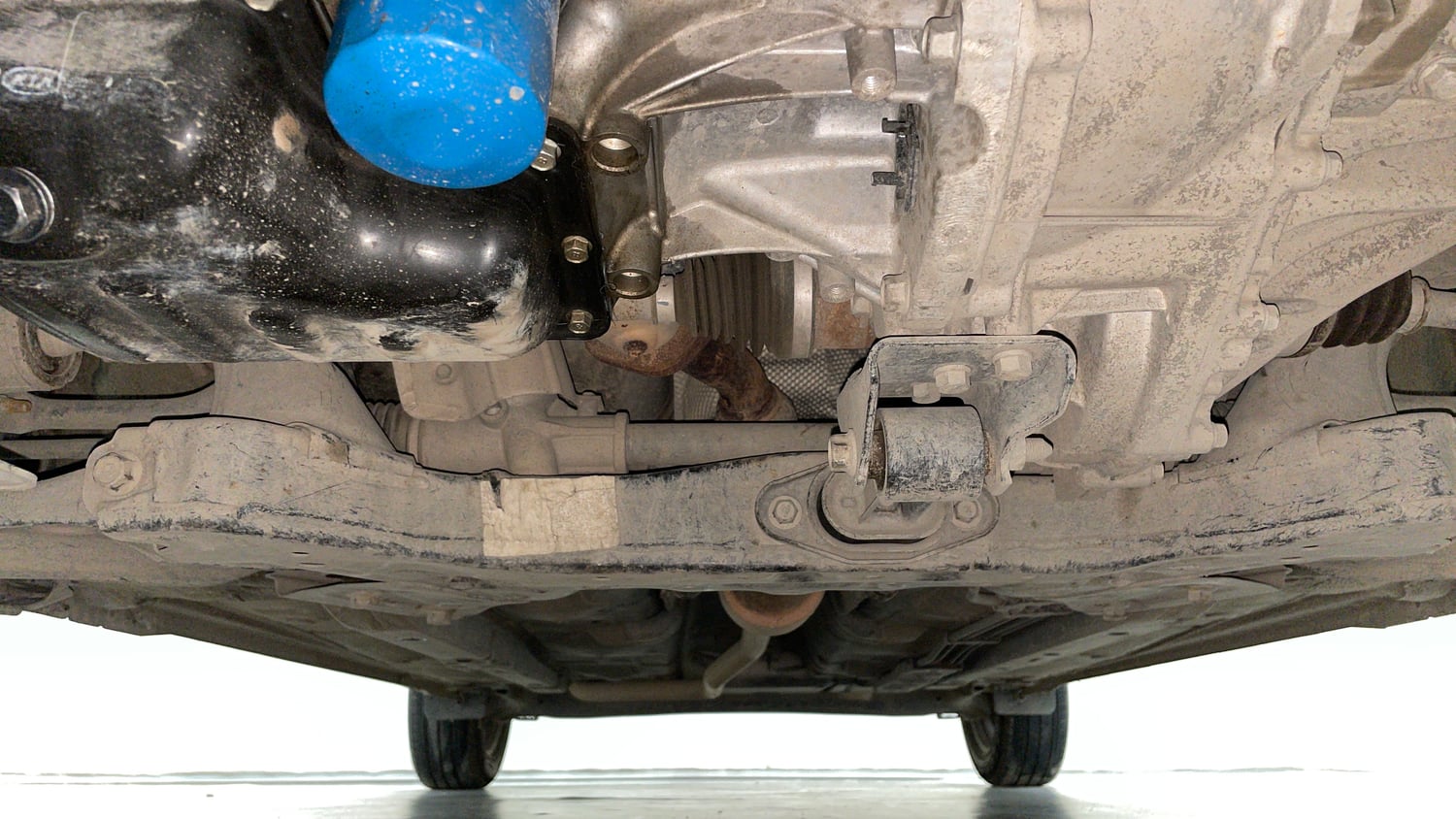 Used 2023 Hyundai Grand i10 Nios Sportz 1.2 Kappa VTVT Petrol Manual extra FRONT LEFT UNDERBODY VIEW