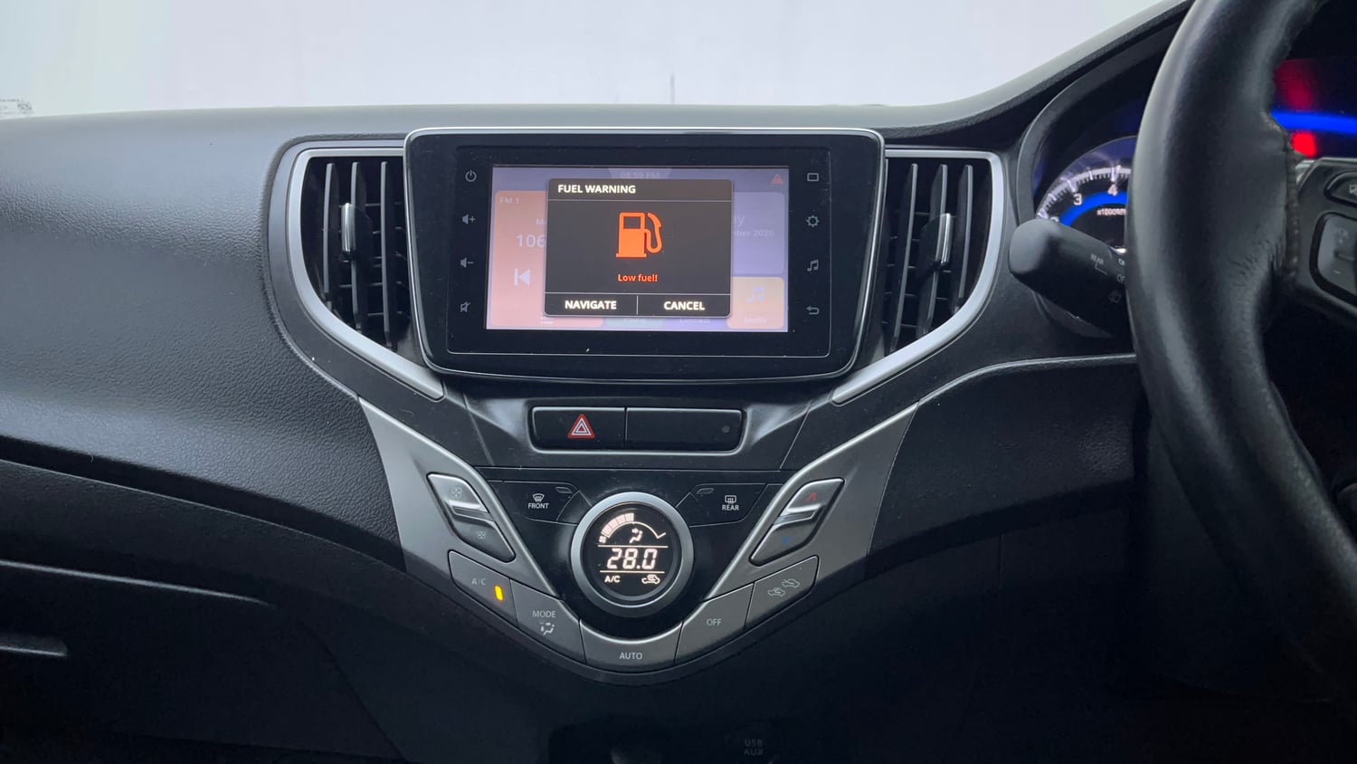 Used 2022 Maruti Suzuki Baleno Zeta Petrol Manual interior MUSIC SYSTEM & AC CONTROL VIEW