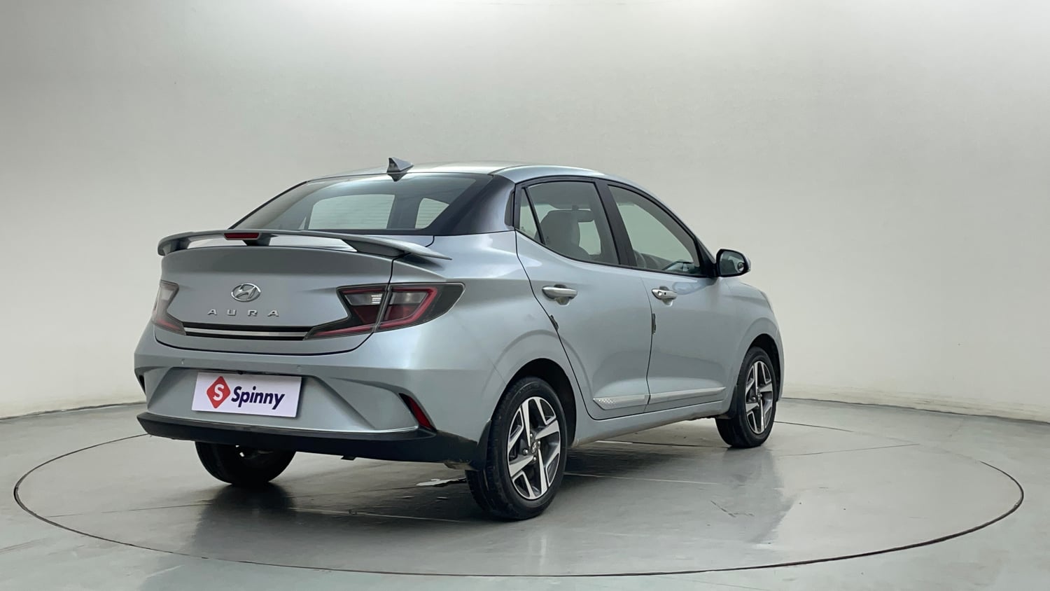 Used 2022 Hyundai Aura SX 1.2 Petrol Petrol Manual exterior RIGHT REAR CORNER VIEW