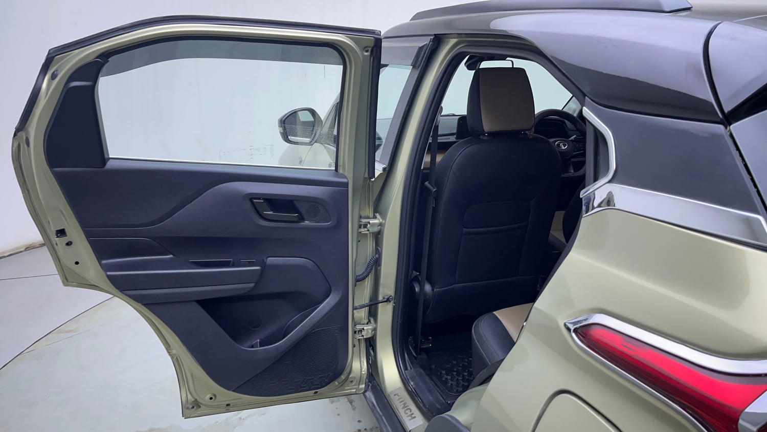 Used 2022 Tata Punch Kaziranga Creative AMT Petrol Automatic interior LEFT REAR DOOR OPEN VIEW