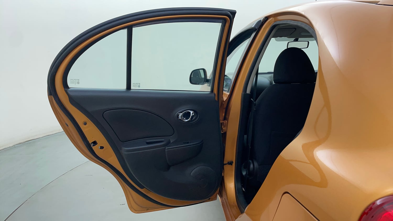 Used 2017 Nissan Micra XL CVT Petrol Automatic interior LEFT REAR DOOR OPEN VIEW