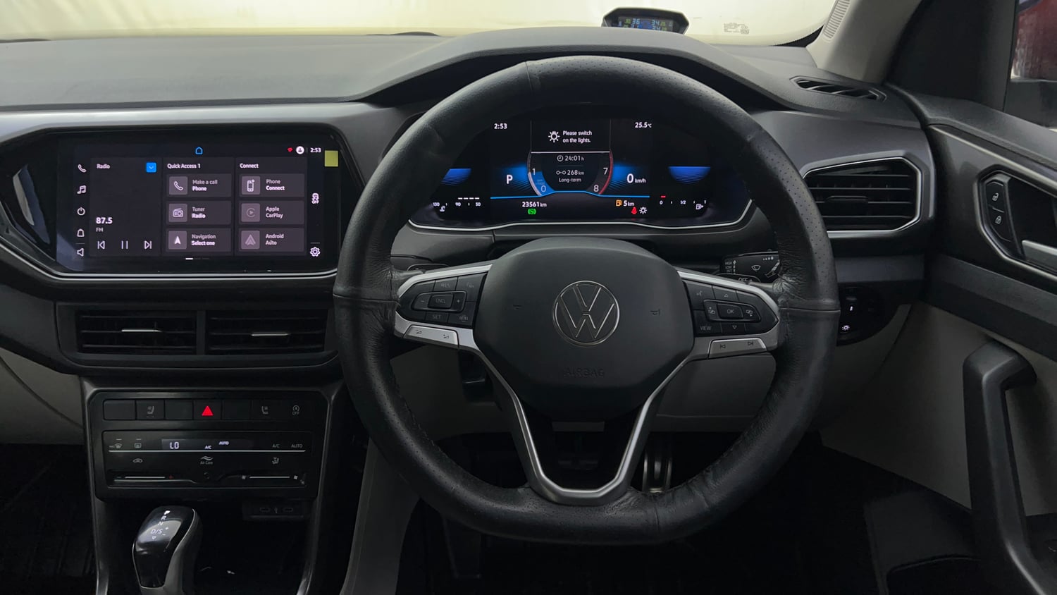 Used 2023 Volkswagen Taigun Topline 1.0 TSI AT Petrol Automatic interior STEERING VIEW