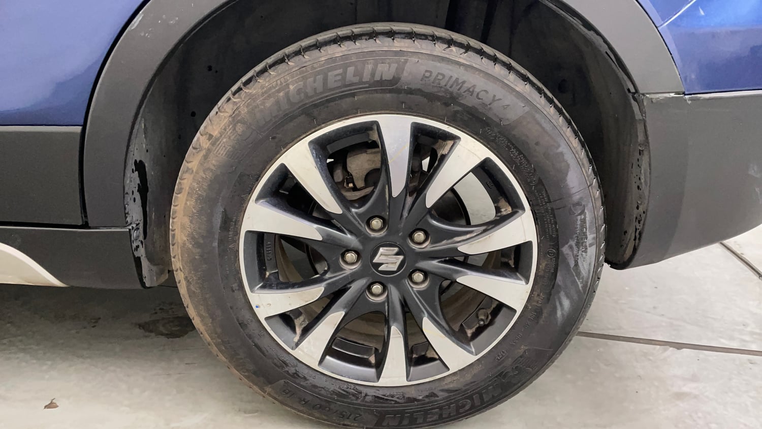 Used 2018 Maruti Suzuki S-Cross Alpha 1.3 Diesel Manual tyres LEFT REAR TYRE RIM VIEW