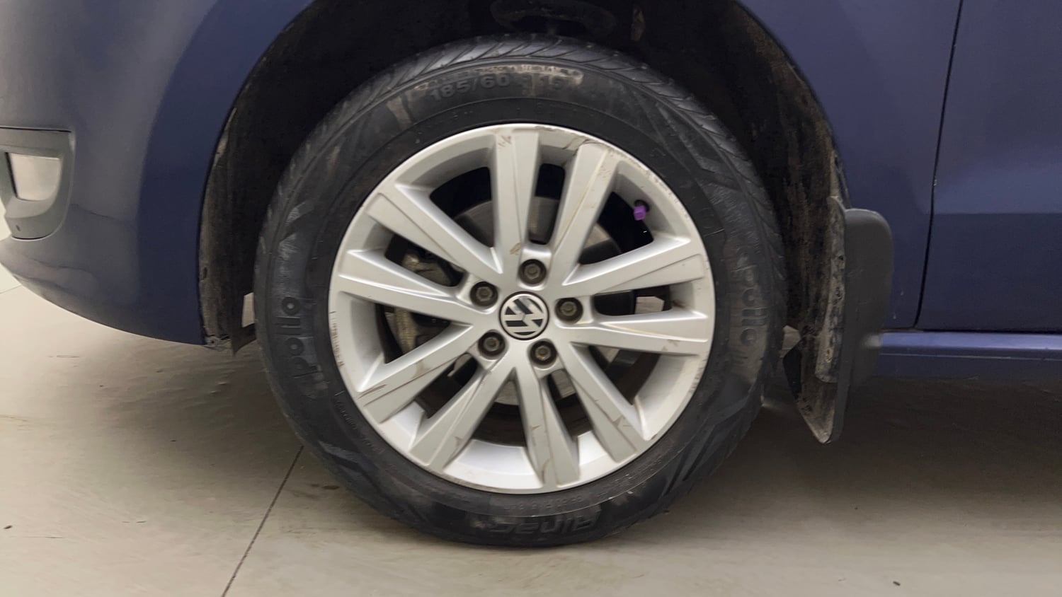 Used 2014 Volkswagen Polo Highline1.2L (P) Petrol Manual tyres LEFT FRONT TYRE RIM VIEW