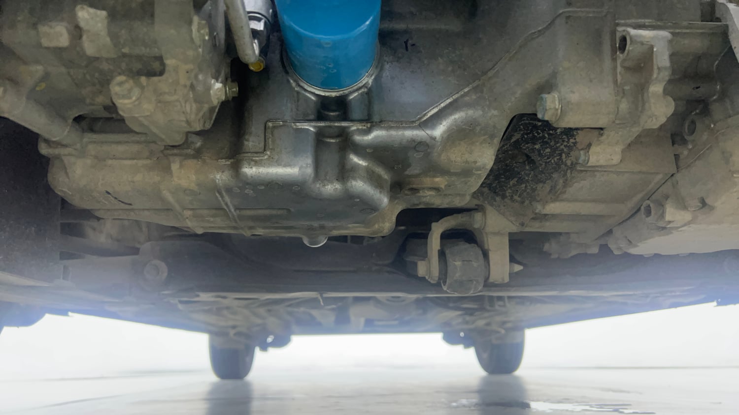 Used 2023 Honda Amaze VX CVT 1.2 Petrol Petrol Automatic extra FRONT LEFT UNDERBODY VIEW