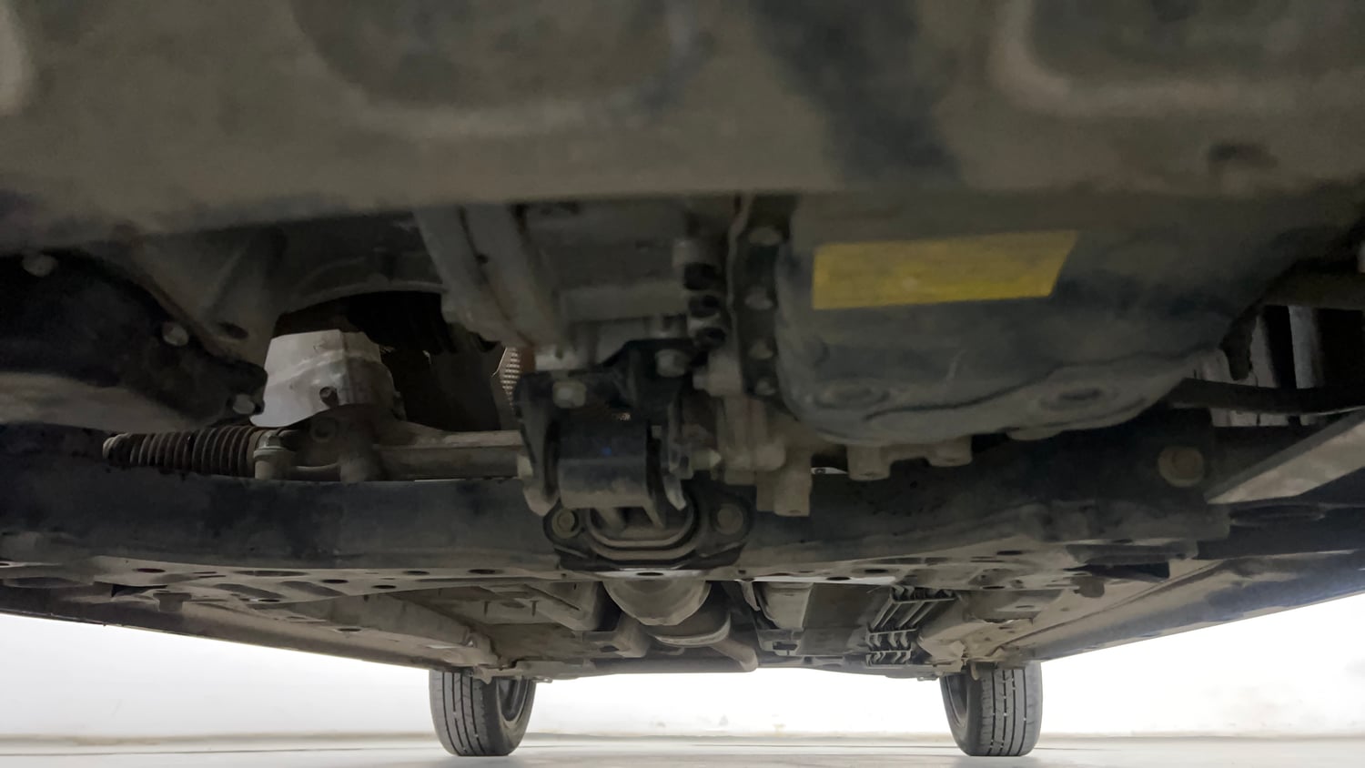 Used 2025 Hyundai New i20 Asta (O) 1.2 IVT Petrol Automatic extra FRONT LEFT UNDERBODY VIEW