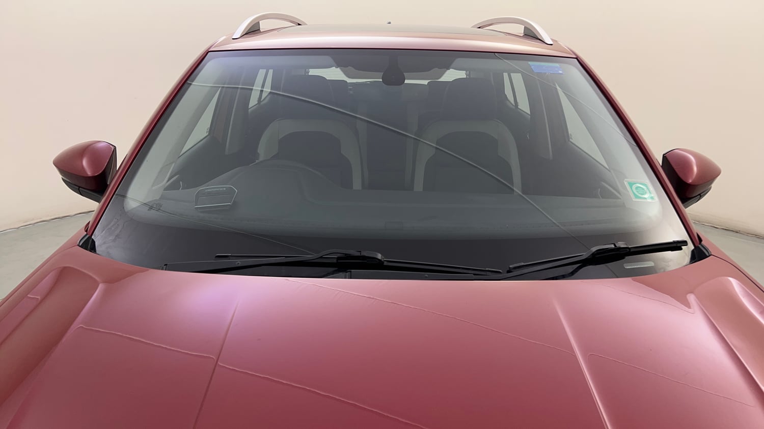 Used 2023 Volkswagen Taigun Topline 1.0 TSI AT Petrol Automatic exterior FRONT WINDSHIELD VIEW