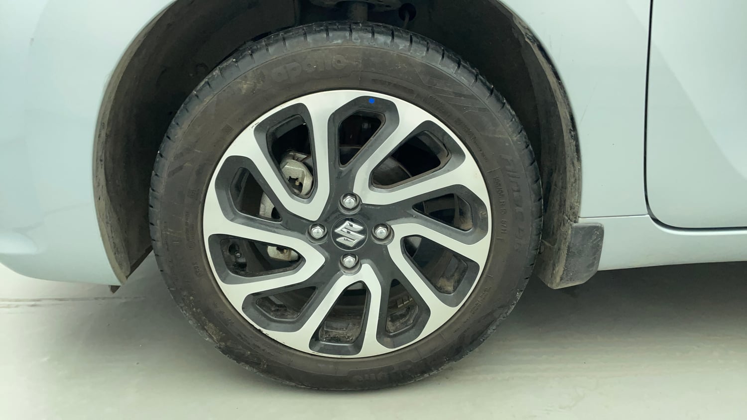 Used 2023 Maruti Suzuki Baleno Alpha AGS Petrol Automatic tyres LEFT FRONT TYRE RIM VIEW