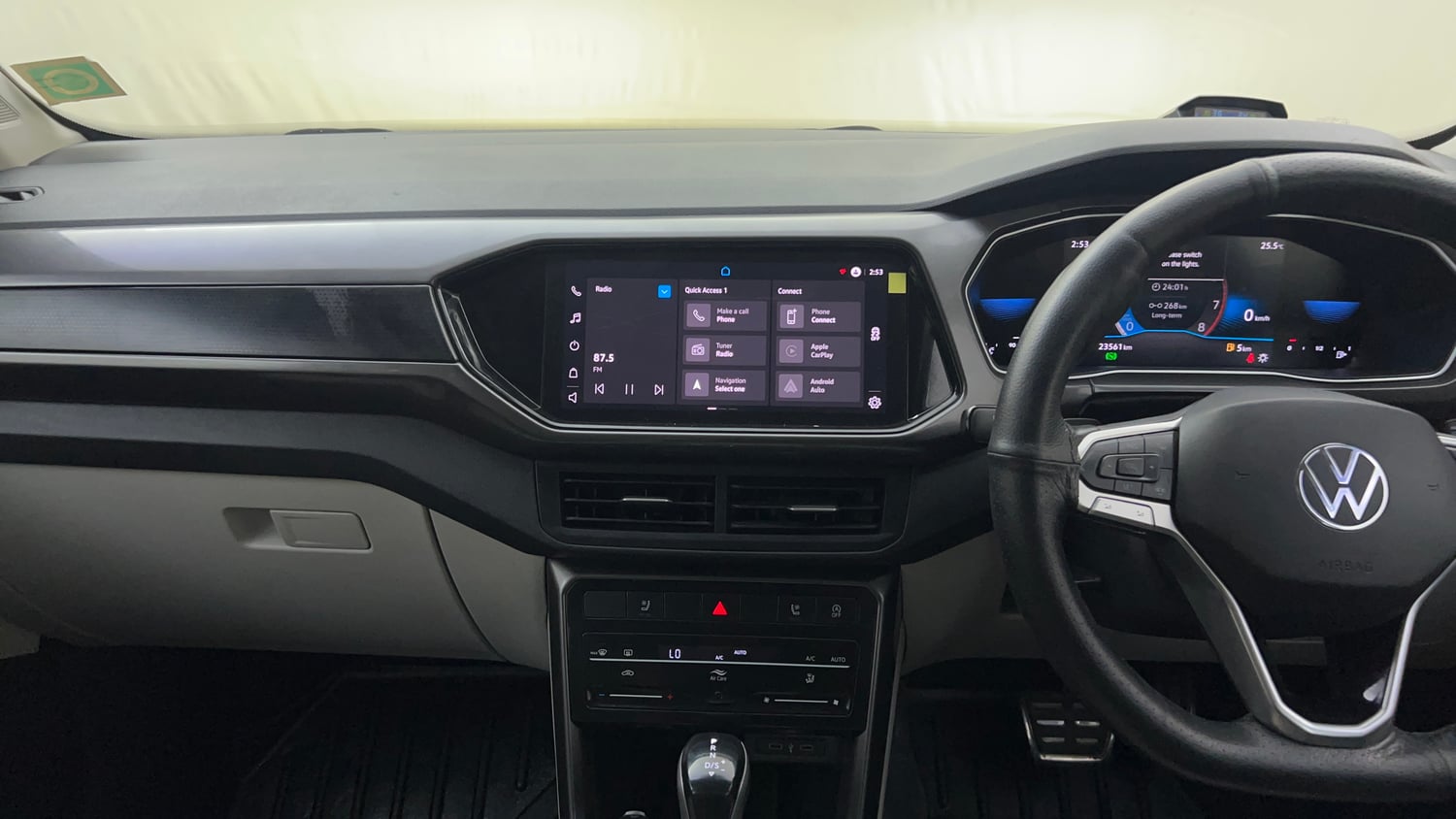 Used 2023 Volkswagen Taigun Topline 1.0 TSI AT Petrol Automatic interior MUSIC SYSTEM & AC CONTROL VIEW