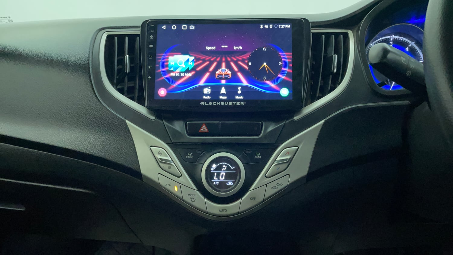 Used 2017 Maruti Suzuki Baleno Delta 1.3 Diesel Manual interior MUSIC SYSTEM & AC CONTROL VIEW