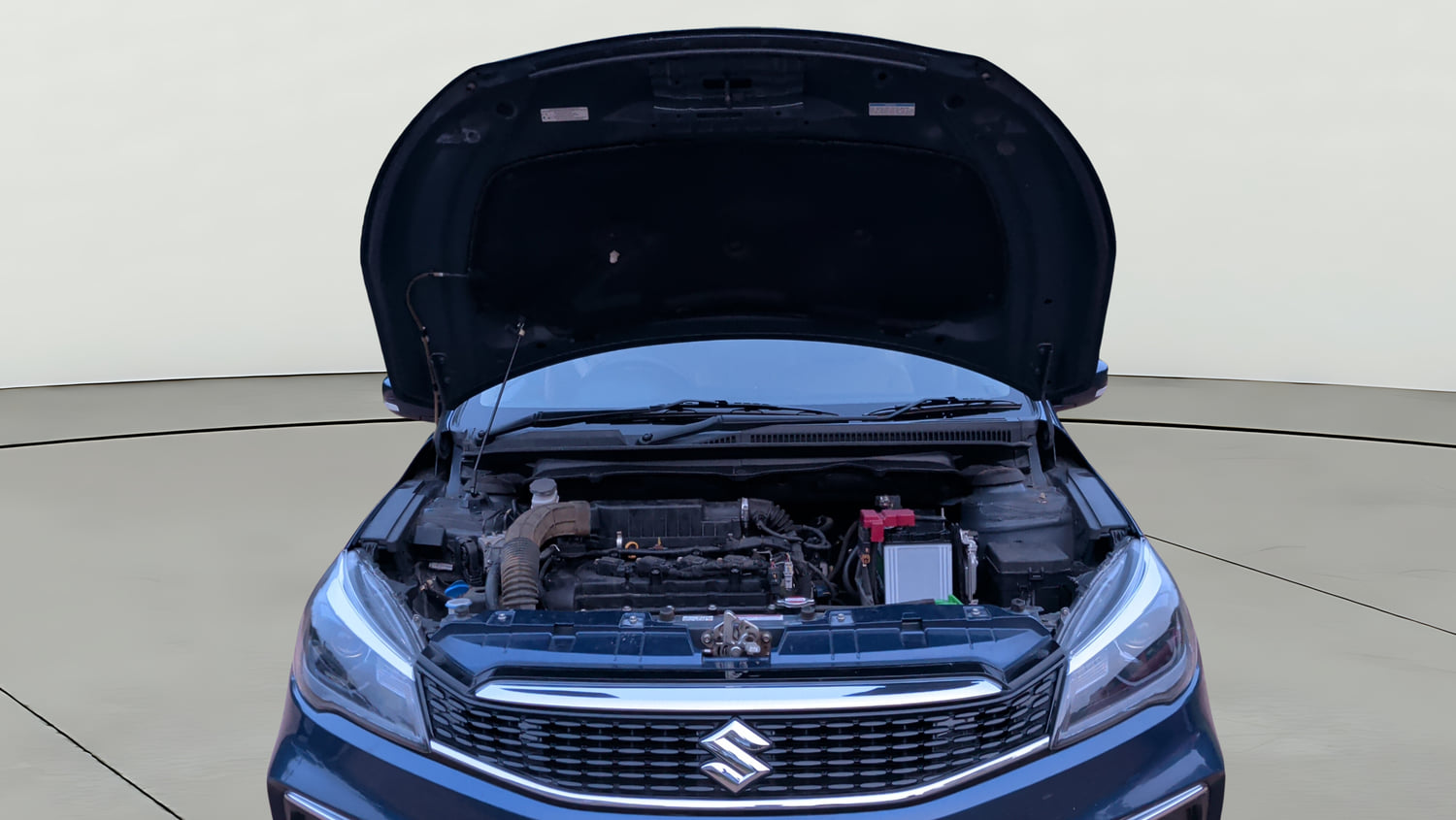 Used 2019 Maruti Suzuki Ciaz Alpha Hybrid 1.5 Petrol Manual engine ENGINE & BONNET OPEN FRONT VIEW