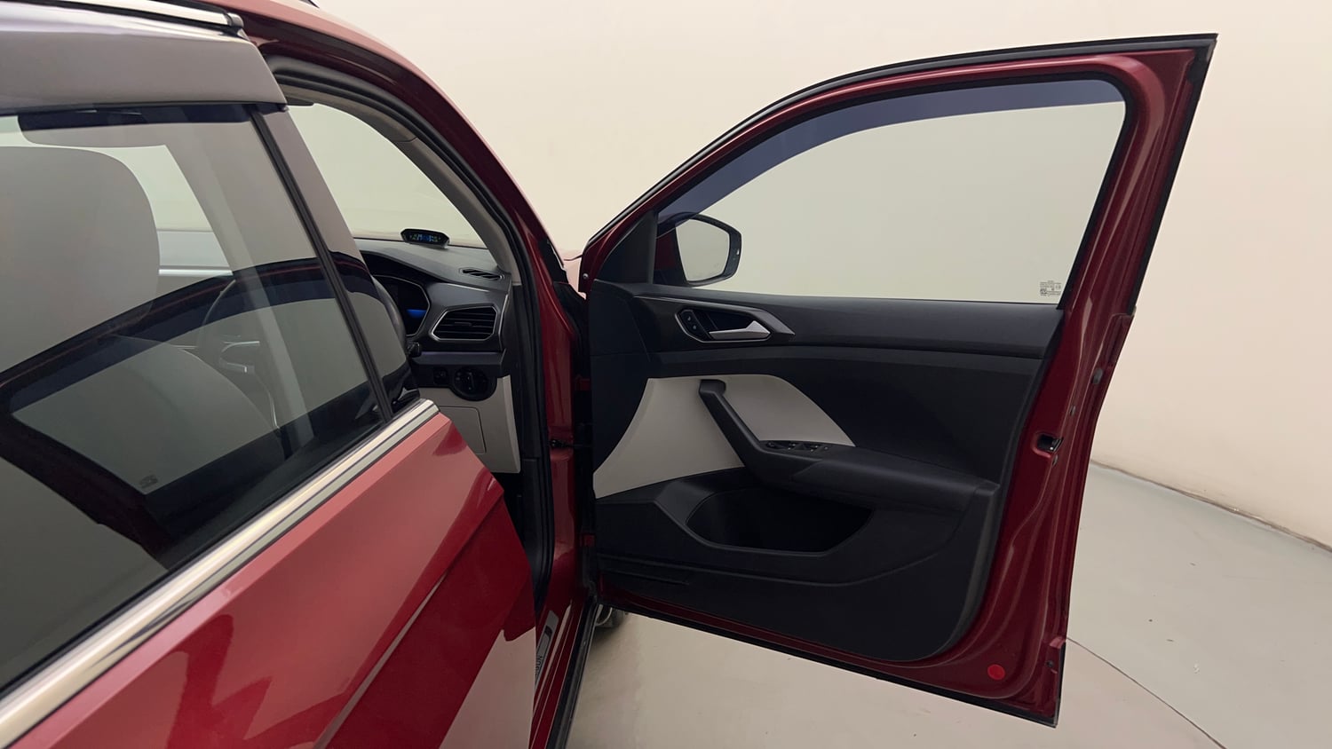 Used 2023 Volkswagen Taigun Topline 1.0 TSI AT Petrol Automatic interior RIGHT FRONT DOOR OPEN VIEW