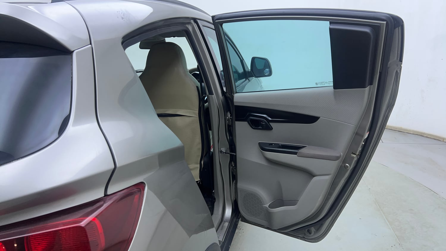 Used 2016 Mahindra KUV100 K6+ 6 STR Petrol Manual interior RIGHT REAR DOOR OPEN VIEW